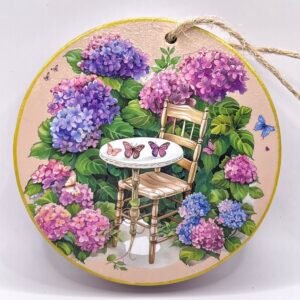 Butterfly Cafe Wooden Ornament